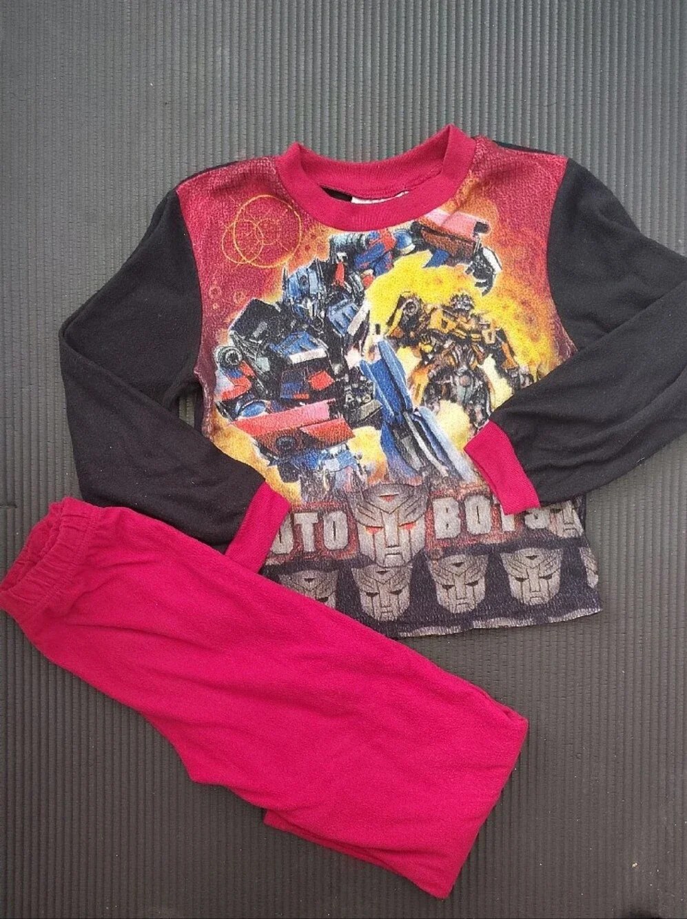 Transformers Boys Pajama Set - Red, Black, Yellow Graphic